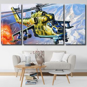 Aesthetic Military Helicopter Panels paint by numbers