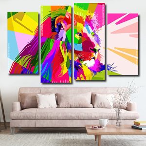 abstract lion Panel paint by numbers