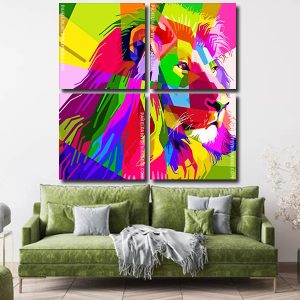 abstract lion Panel paint by numbers