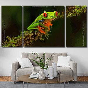 Green Frog panels paint by numbers