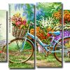 floral bike Panels paint by numbers