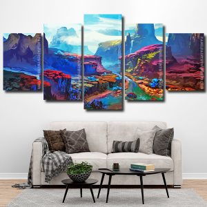 Aesthetic Fantasy Landscape 5 Panels Paint By Numbers