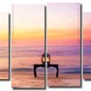 Beach Lantern On Table 4 Panels Paint By Numbers