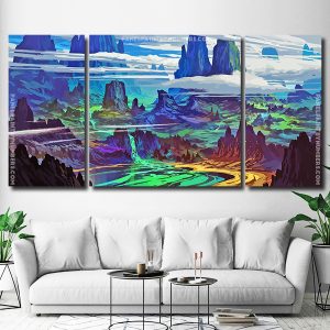 Beautiful Fantasy Landscape 3 Panels Paint By Numbers