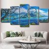 Fantasy Landscape 5 Panels Paint By Numbers