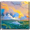 Fantasy Landscape Art 3 Panels Paint By Numbers