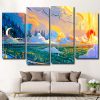 Fantasy Landscape Art 4 Panels Paint By Numbers