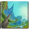 Fantasy Landscape Scenery 3 Panels Paint By Numbers