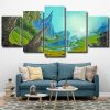 Fantasy Landscape Scenery 5 Panels Paint By Numbers