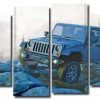 Jeep Wrangler On Rocky Mountain 4 Panels Paint By Numbers