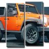 Orange Jeep 4 Panels Paint By Numbers