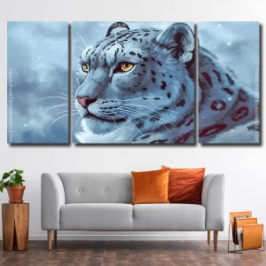 Snow Leopard 3 Panels Paint By Numbers