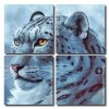 Snow Leopard Square Panels Paint By Numbers