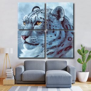 Snow Leopard Square Panels Paint By Numbers