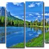 Italy Mountains Landscape 4 Panels Paint By Numbers