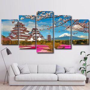 Japanese Landscape 5 Panels Paint By Numbers