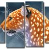 Light Leopard 4 Panels Paint By Numbers