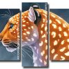 Light Leopard 5 Panels Paint By Numbers