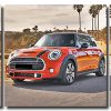 Orange Mini Cooper 3 Panels Paint By Numbers