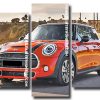 Orange Mini Cooper 5 Panels Paint By Numbers