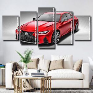 Red Lexus 5 Panels Paint By Numbers