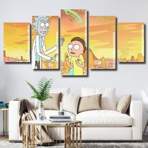 Rick And Morty Art 5 Panels Paint By Numbers