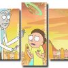 Rick And Morty Art 5 Panels Paint By Numbers