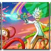 Rick And Morty Battle 3 Panels Paint By Numbers