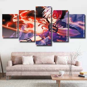 Todoroki Mha 5 Panels Paint By Numbers