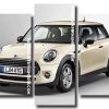 White Minicooper 5 Panels Paint By Numbers