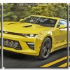 Yellow Chevrolet Camaro 3 Panels Paint By Numbers