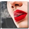 Aesthetic Lady Smoking 3 Panels Paint By Numbers