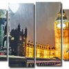 Aesthetic London In The Rain 4 Panels Paint By Numbers