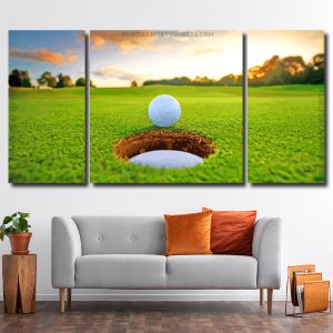 Aesthetic Golf Scenes 3 Panels Paint By Numbers