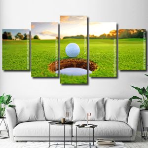 Aesthetic Golf Scenes 5 Panels Paint By Numbers