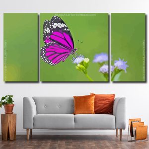 Aesthetic Purple Butterfly 3 Panels Paint By Numbers