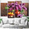 Aesthetic Purple Flowers 4 Panels Paint By Numbers