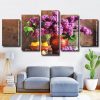 Aesthetic Purple Flowers 5 Panels Paint By Numbers