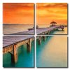 Aesthetic Sunset Pier Square Panels Paint By Numbers