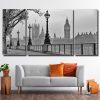 Black And White London City 3 Panels Paint By Numbers