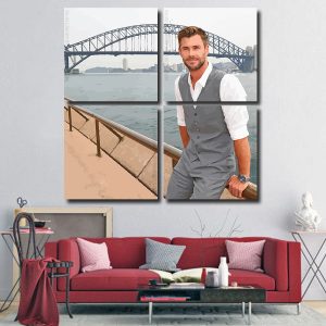 Chris Hemsworth Sydney Harbour Bridge Square Panels Paint By Numbers