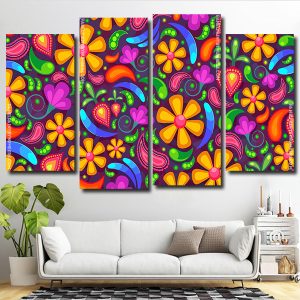 Cool Mandala Art 4 Panels Paint By Numbers