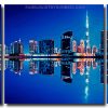 Dubai Buildings Reflection 3 Panels Paint By Numbers