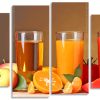 Fruits Drinks 4 Panels Paint By Numbers