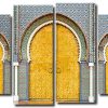 Golden Castle Doors 4 Panels Paint By Numbers