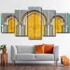 Golden Castle Doors 5 Panels Paint By Numbers