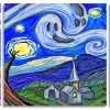 Halloween Starry Night 3 Panels Paint By Numbers