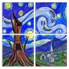 Halloween Starry Night Square Panels Paint By Numbers