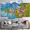 Hallstatt Austria 4 Panels Paint By Numbers