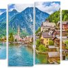 Hallstatt Austria 4 Panels Paint By Numbers